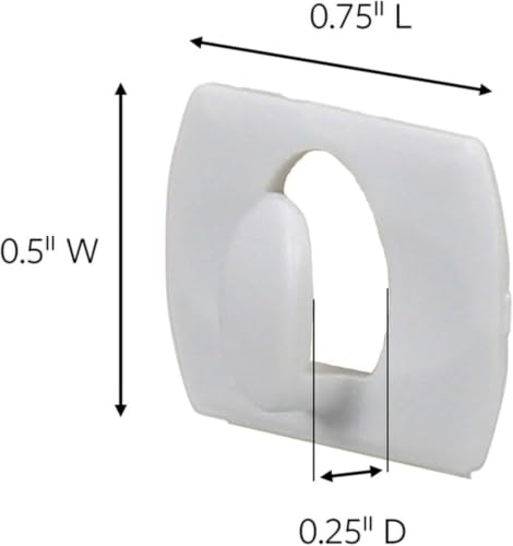 Command Decorating Clips, 40 Clips and 48 Strips, Damage-Free Hanging Light Clips with Adhesive Strips, No Tools Small Wall Clip for Hanging Lights and Cables (Pack of 3)