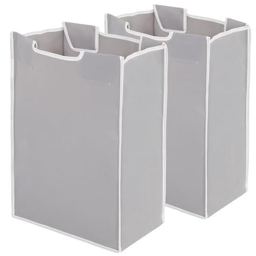 STORAGE MANIAC 2 Pack Laundry Sorter Replacement Bags, Gray | No Hangers Included, Oxford Fabric, Fits 2/3/4 Bag Laundry Sorters, Removable Design, 14.2" x 8.7" x 21.3", Holds 25 lbs Each