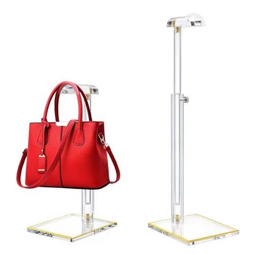 2Pcs Purse Display Stands, Height Adjustable10"-16... (clear | Acrylic)