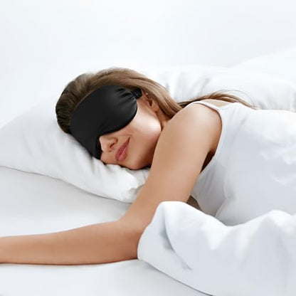 50 Pcs Silk Sleep Mask Blackout for Women Men, Adjustable Comfortable Eye Cover Blindfold No Pressure for Sleeping, Travel, Napping, 5 Colors(Classic Color)