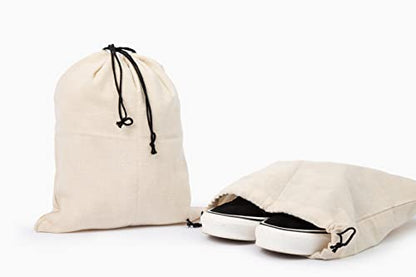 Organic Cotton Dust Proof Storage Bags for Handbags - Large Purse Storage Bags - Dust Bag Cover for Expensive Purses & Handbags - Extra-Large Cotton Drawstring Storage Bags (3 Bags - 26"x20")