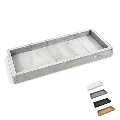 Countertop & Vanity Silicone Tray - Small 7.7" Kit... (Marble Design | Silicone)