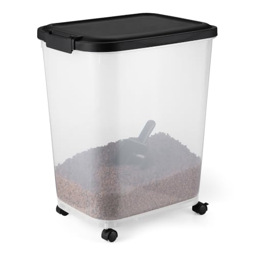Pet Food Storage Container with Rolling Wheels, BP... (Plastic)