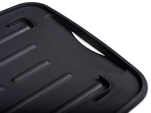 Masirs Pop-Up Collapsible Dish Drying Rack: Convenient Storage, Drains into Sink, Eight Large Plate Capacity, Sectional Cutlery and Utensil Compartment. Compact and Portable Design.