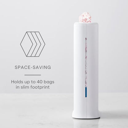 YouCopia StoraBag Space-Saving Plastic Bag Dispenser, Organizer for Kitchen Cabinet or Pantry Storage, One-Size, Speckled White
