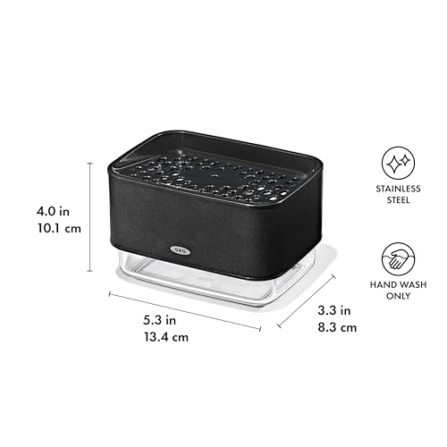 OXO Good Grips Soap Dispensing Sponge Holder - Black