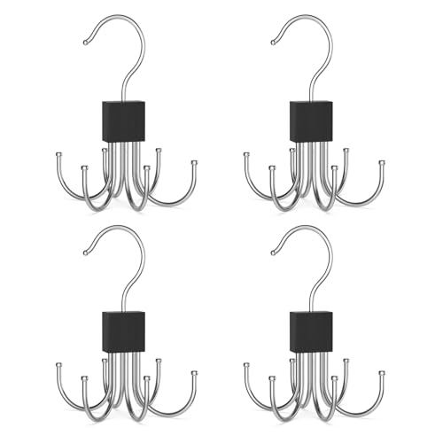 Multi-Purpose Rotatable Belt Hanger & Organizer for Closet - Space-Saving Storage for Belts, Bras, Hats, Tank Tops, Ties, Scarves, and Purses