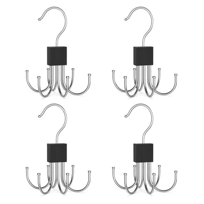 Multi-Purpose Rotatable Belt Hanger & Organizer for Closet - Space-Saving Storage for Belts, Bras, Hats, Tank Tops, Ties, Scarves, and Purses