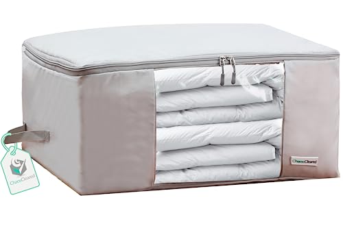 Comforter Storage Bag - Folding Organizer bag for... (Gray | fabric)