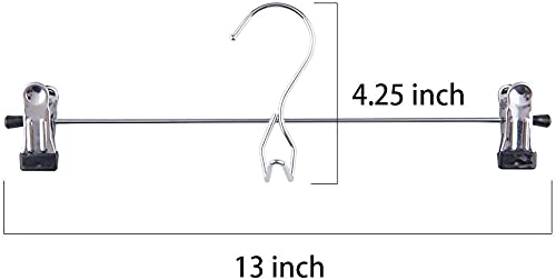 Tosnail 15 Pack Stackable Skirt Pants Clothes Hangers with Non-Slip Clips, Add-On Hangers, Cascading Hangers Space Saving Closet Organizer