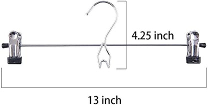 Tosnail 15 Pack Stackable Skirt Pants Clothes Hangers with Non-Slip Clips, Add-On Hangers, Cascading Hangers Space Saving Closet Organizer