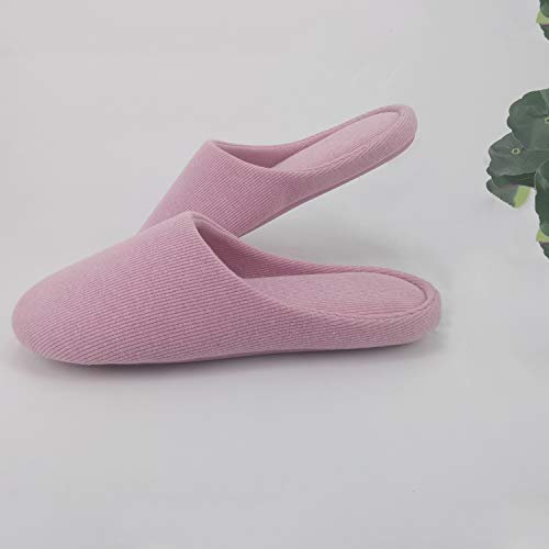 ofoot Women's Non-Slip House Slippers - Lightweight Cotton Memory Foam Indoor Slip-On, Machine Washable & Foldable Travel Design for Home, Yoga, Narrow/Wide Fit Options