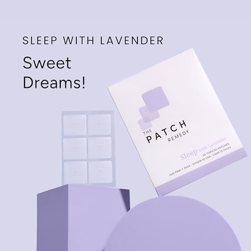 The Patch Remedy Sleep with Lavender Patch | Valerian, Passionflower, Hops, Magnesium Glycinate, Lavender | 30 Patches