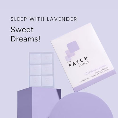 The Patch Remedy Sleep with Lavender Patch | Valerian, Passionflower, Hops, Magnesium Glycinate, Lavender | 30 Patches