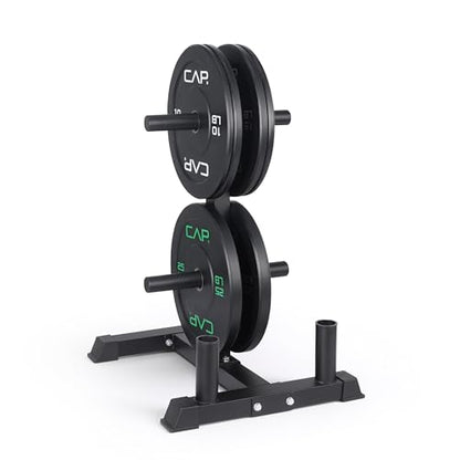 CAP 2-inch Olympic Bumper Plate Weight Set | 100-370 lbs | Multiple Colors | Storage Rack Optional