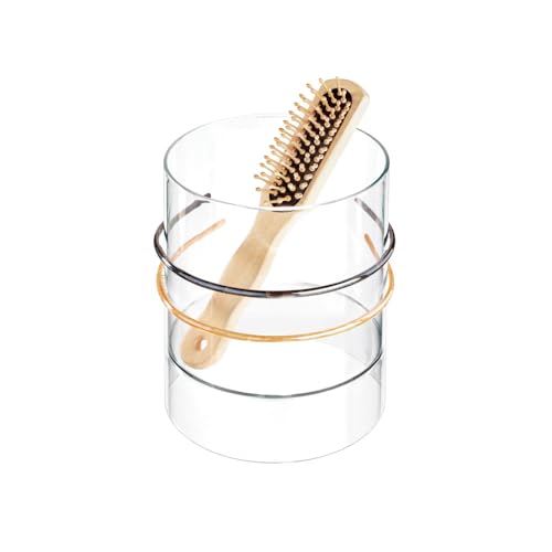 iDesign Clarity Collection Hair Accessories Organizer Canister, Clear | 6" x 6" x 7"