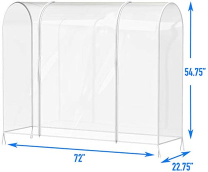 Simple Houseware Clear Garment Rack Cover
