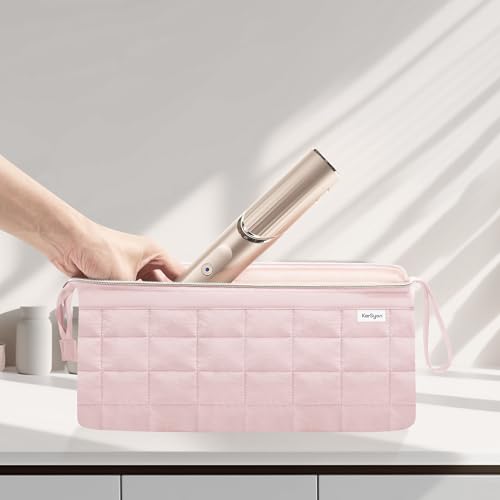 KarSyon Dyson Airwrap Travel Case for Hair Dryer Shark Flex Style | Hair Tool Travel Organizer Bag for Hot Tools,Airstraight, Flat Curling Irons, Brush Holder, Revlon Dyson Airwrap Attachments
