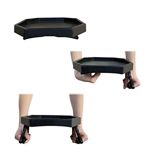 NHD Sofa Armrest Clip Table – No-Slip Couch Tray for Drinks, Snacks, Remote – Adjustable Armchair Table for Living Room, Bedroom, Dorm – Fits Most Armrests (Black)