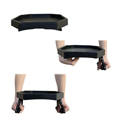 NHD Sofa Armrest Clip Table – No-Slip Couch Tray for Drinks, Snacks, Remote – Adjustable Armchair Table for Living Room, Bedroom, Dorm – Fits Most Armrests (Black)