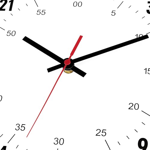 Foxtop 24 Hour Wall Clock, Battery Operated Analog Clock, 12" Black | Silent Non-Ticking, Military Time Clock, Round, for Classroom School Office Bathroom Living Room Bedroom Home, Easy to Read