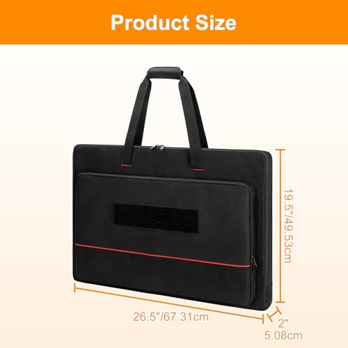 HODRANT Full-Size Griddle Storage Bag ith Pockets & Handles | Padded Flat Top Cover Compatible with Weber Spirit 300 Series & Genesis 300 Series Griddle, for Camping & Travel, Bag Only
