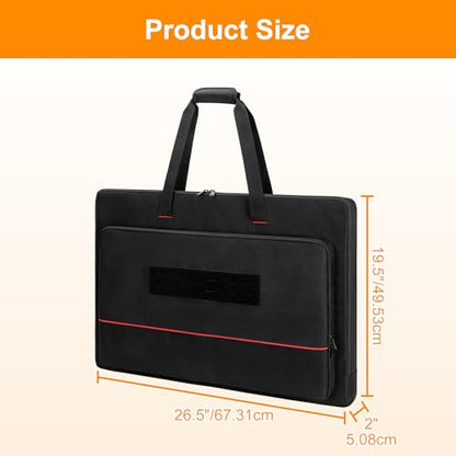 HODRANT Full-Size Griddle Storage Bag ith Pockets & Handles | Padded Flat Top Cover Compatible with Weber Spirit 300 Series & Genesis 300 Series Griddle, for Camping & Travel, Bag Only
