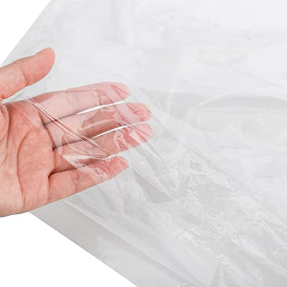 AVLA 50 Pack 71 Inch Clear Garment Bag, Extra Long Plastic Dry Cleaning Bag, Dry Cleaner Hanging Clothes Cover, Dust-proof Transparent Dress Protector Bag for Coat Suit Closet Storage Home Laundry