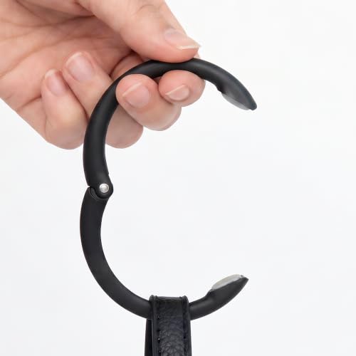 Clipa Bag Hanger Collection, The Ring that Opens into a Hook, Auto Closes | Holds 15 kg, Needs only 10mm to Hang a Hand Bag, Easy to Use with One Hand, The Instant Bag Hanger, 3 yr Warranty