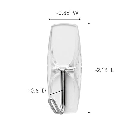 Command Medium Clear Wire Hooks, 10 Hooks, 12 Strips | Damage-Free Hanging Wall Hangers for Hanging Home Decor, Holds up to 2 lb