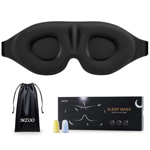 Luxury Sleep Mask for Women Men Patented Light Blo... (A-black | Memory Foam)