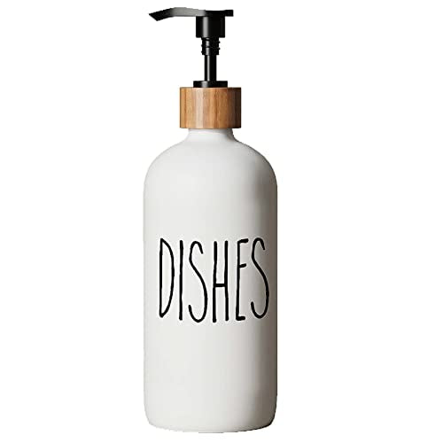 Soap Dispenser,Dish Soap Dispenser for Kitchen Sin... (White-dishes | Glass)