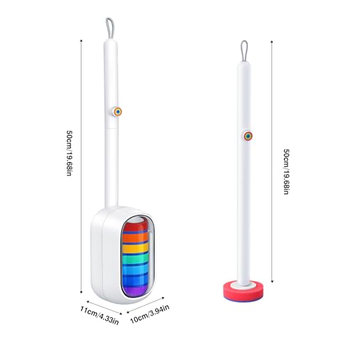 Disposable Toilet Brush, Toilet Cleaning Brush 7 Color-Coded Set – Strong Scrubbing Power, Hygienic Clipper Design No Fall Off, Each Handle with 35 Refill Heads, Clean Bathroom, Tub, Floor