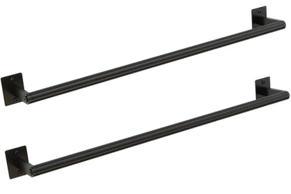 2 Packs 24 Inch Bathroom Towel Bar, Matte Black Towel Racks for Bathroom, JIAPAIDUO Bathroom Towel Rack Wall Mounted, Bath Hand Towel Holder Organizer, Modern Home Decor Towel Rod