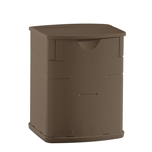 Small Resin Outdoor Storage Deck Box (19 Gal) Weat... (Mocha | Resin)