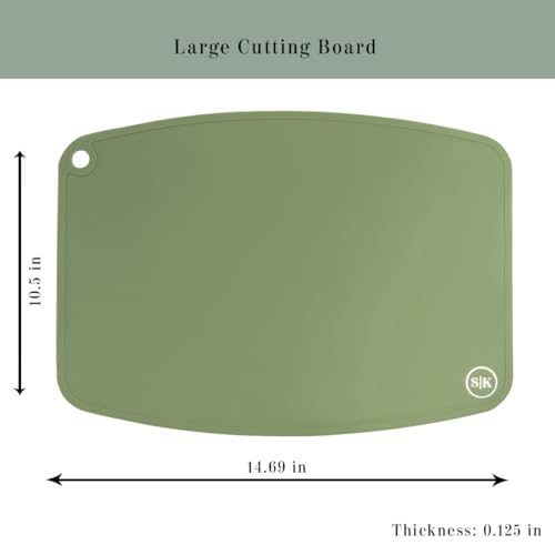 3-Piece Premium Silicone Cutting Board Set, Flexible, Non-Slip, Knife-Friendly. BPA Free, Non-Toxic, 100% Food-Grade Silicone