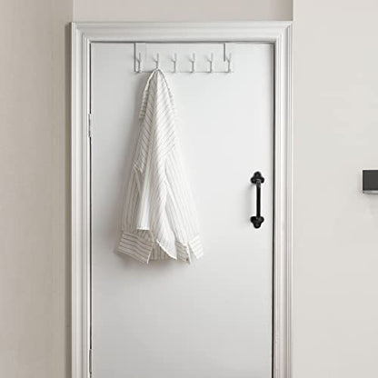 WEBI Over the Door Hooks,Over Door Towel Rack,Door Hanger,Door Coat Hanger,Over the Door Coat Rack,Door Hooks for Hanging Clothes,Back of Door,White