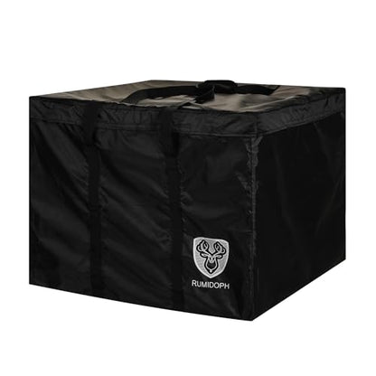 Outdoor Cushion Storage Bag with Zipper, Large Patio Storage Bags | Heavy Duty 420D Fabric, 32x32x24IN, Waterproof, Dustproof, Square, Black, Ideal for Furniture Cushions, Pillows