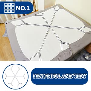 TGOOD Bed Sheet Holder Straps, Mattress Cover Clips to Hold Sheets in Place, Adjustable Bed Bands, Elastic Grippers,Fasteners,Keepers,Suspenders Fitted for Bedding,stayers, Bedsheet Tie Downs