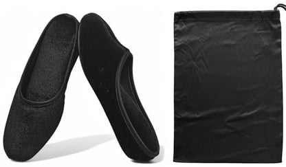 House slippers for women 1.5inch heel lift Slipper... (Black)