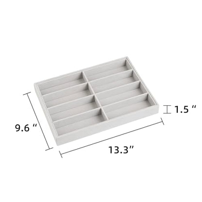 8-Slot Sunglass Organizer,Velvet Sunglass Holder for Drawer | Vanity Glass Holder,Sunglass Case For Multiple Sunglass,Sunglass Tray for Drawer,Sunglass Box for Women,Eyeglass Organizer