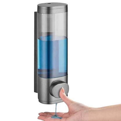 Pollock Shampoo and Conditioner Dispenser 1 Chamber No Drill | Shower Soap Pump Dispenser Wall Mounted,Body Wash Dispenser,Shower Gel Shampoo Holder for Bathroom Accessories, (Gun1)