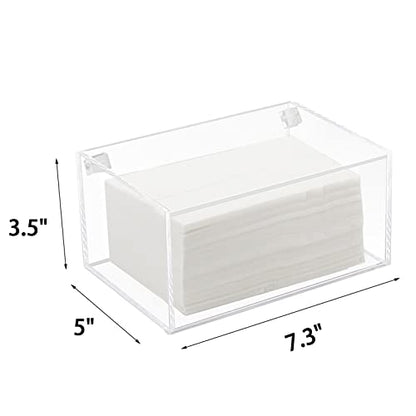 Acrylic Dryer Laundry Sheet Holder Dispenser Clear Container Box with Lid