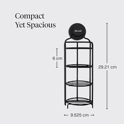 Kitsch Shower Caddy Hanging with Suction Cup | Self-Draining Shampoo Bar Holder & Shower Shelves for Conditioner Bars & Soap – Rust Proof Bathroom Caddy