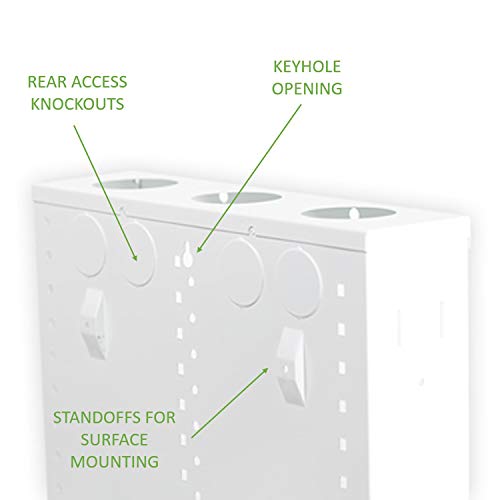 On-Q 28" Structured Media Enclosure with Hinged Cover Lock, 20 Gauge CRS, Flush or Surface Mount