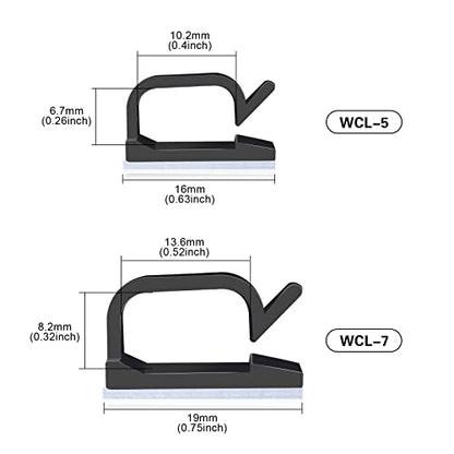 XHF 3/4” Adhesive Cable Wire Clips Black120PCS, Cable Staples Outdoor Cable Management Wire Organizer Cord Holder for Under Desk, Car, Wall, TV PC Ethernet Cable