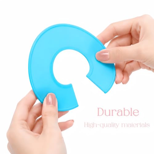 ZOOFOX 80 Pieces Closet Dividers for Hanging Clothes, Colored Clothing Rack Dividers, Round Closet Separator for Home or Clothing Store