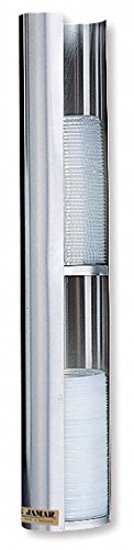 San Jamar Lid Dispenser, Wall Mount Storage for Cup Covers in Commercial or Home Kitchen, Compatible with 12 - 24 Oz Lids, 23.5" Long, 1 Count, Stainless Steel
