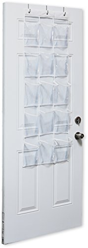 Simple Houseware 15 Pockets Clear Over the Door Pantry Organizer, 2 Pack | 52" x 18", Cabinet & Kitchen Hanging Storage