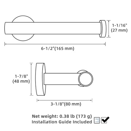 Toilet Paper Holder, Brushed Dark Gold, 304 Stainless Steel | Right-Side Open Design, One-Hand Roll Changes, Raised End Cap, Regular, Large & Mega Roll Fit, Guest Bathroom & Washroom Use